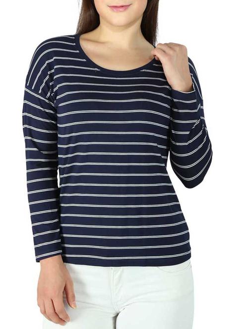 dark blue cotton regular top - 11149868 - Very Small Image - 1