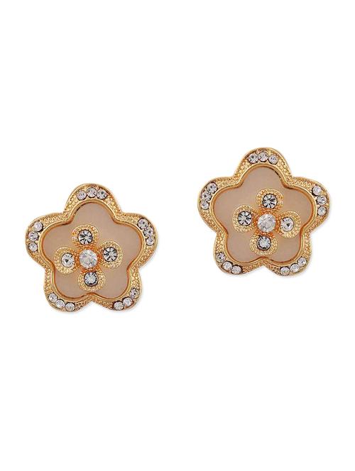 white metal studs earring - 11154042 - Very Small Image - 1