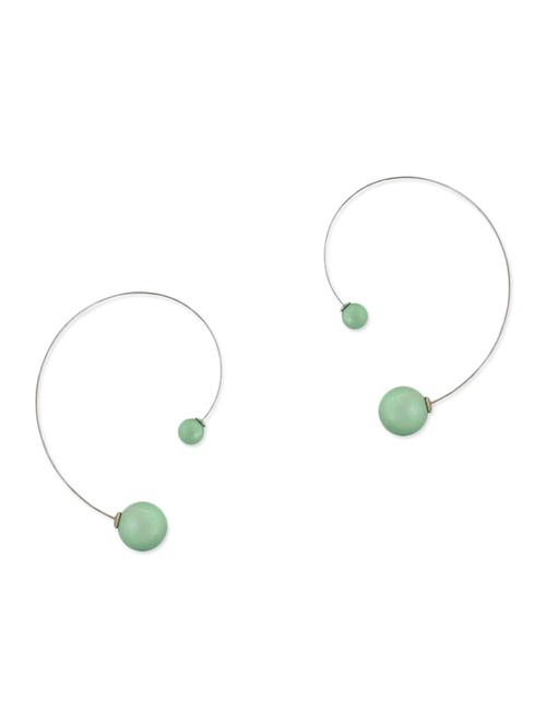 green metal drop earring - 11154175 - Very Small Image - 1