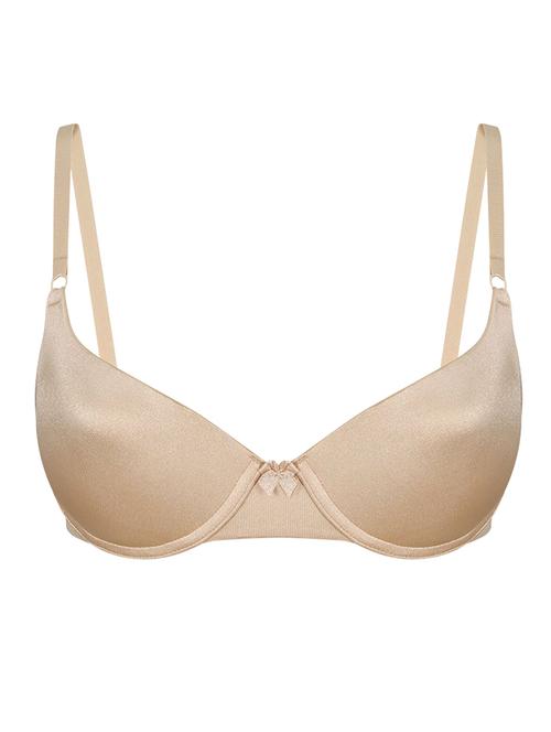 solid beige nylon t-shirt bra - 11155159 - Very Small Image - 1