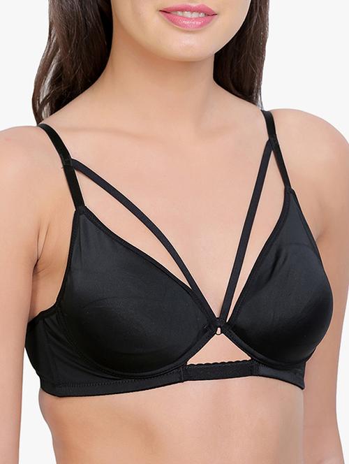 solid black nylon bra - 11155197 - Very Small Image - 1