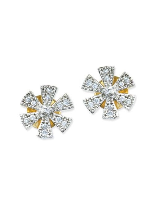 white brass studs earring - 11168408 - Very Small Image - 1