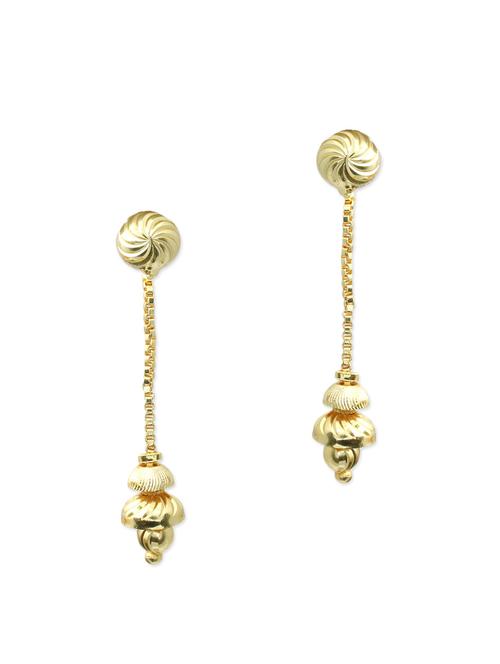 gold brass drop earring - 11168429 - Very Small Image - 1