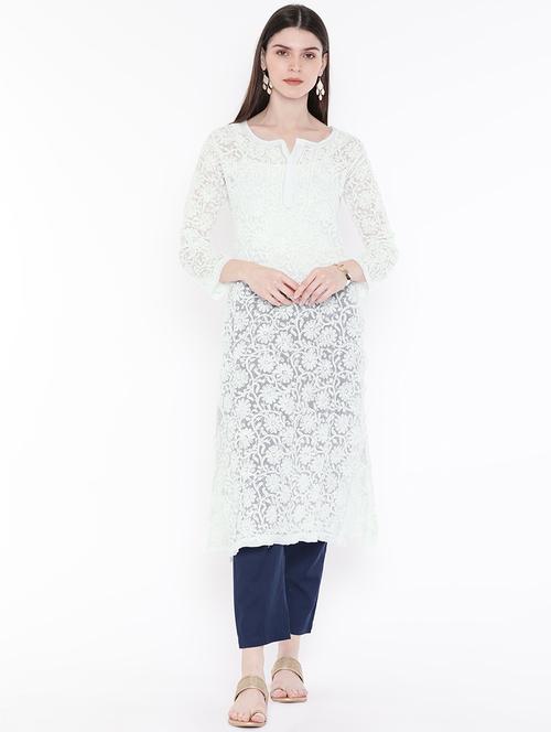women's straight kurta - 11168476 - Very Small Image - 1