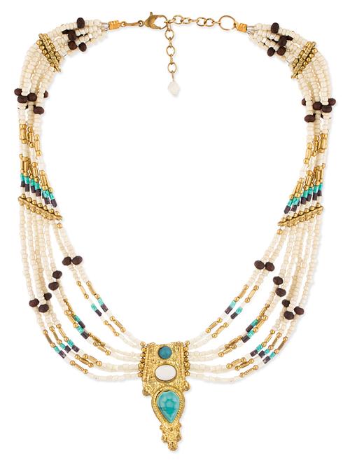 White Multilayered Beaded Necklace - 1116856 - Very Small Image - 1