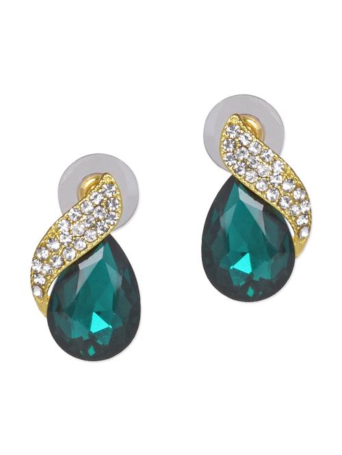 green crystal drop earrings - 1117598 - Very Small Image - 1