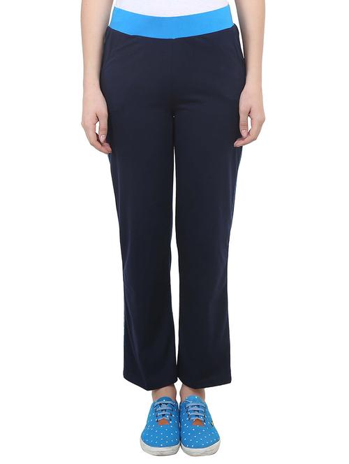 navy blue cotton track pants - 11176499 - Very Small Image - 1