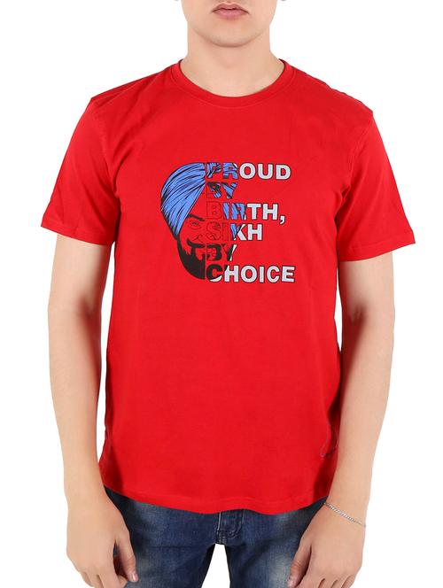 red printed cotton t-shirt - 11178997 - Very Small Image - 1