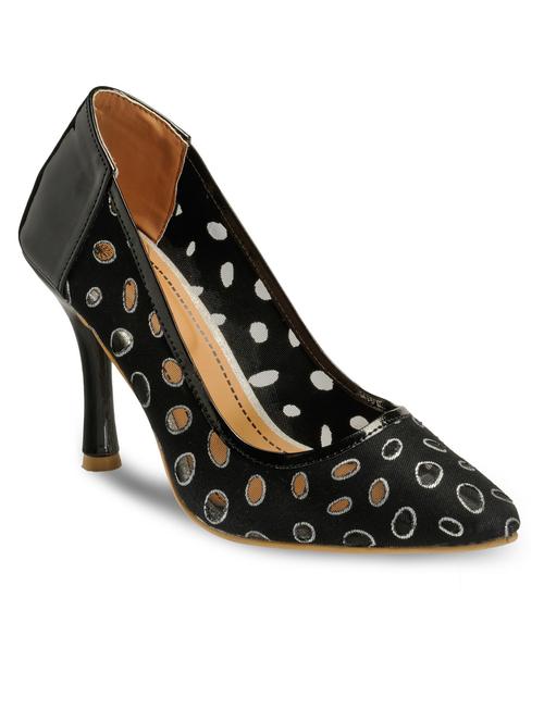 black faux leather slip on pumps - 11181064 - Very Small Image - 1