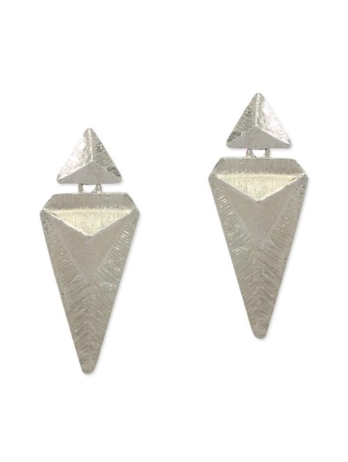 silver metal drop earring - 11182825 - Very Small Image - 1