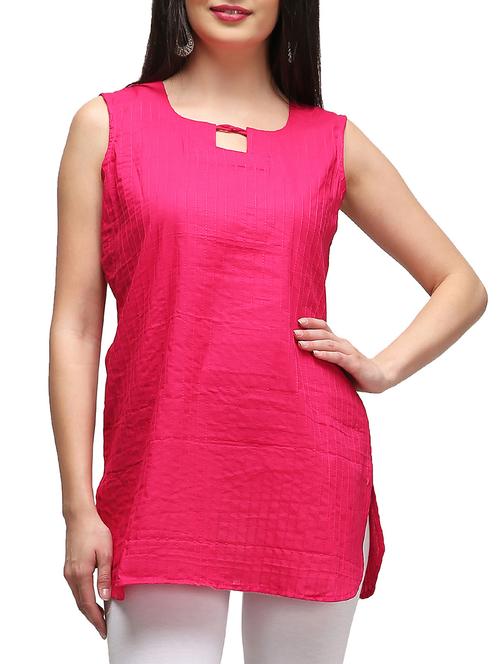blue cotton straight kurti - 11183479 - Very Small Image - 1