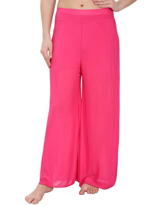 pink cotton palazzos - 11192855 - Very Small Image - 1