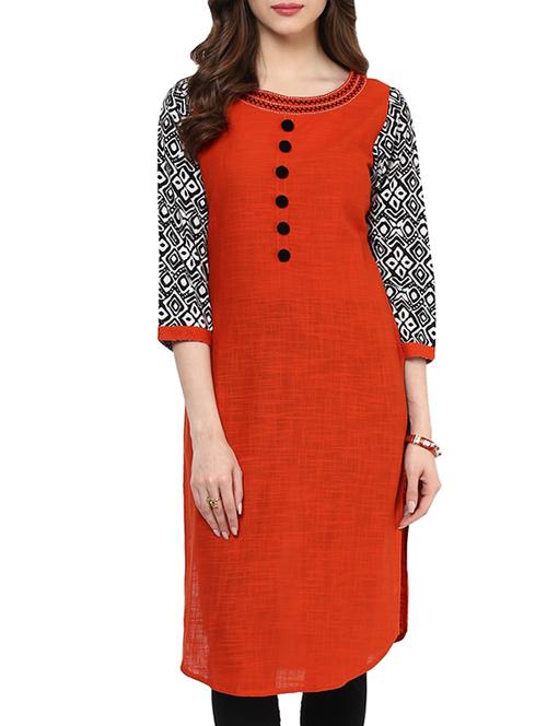 straight printed kurta - 11193575 - Very Small Image - 1