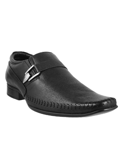 black leather formal slip on - 11194949 - Very Small Image - 1