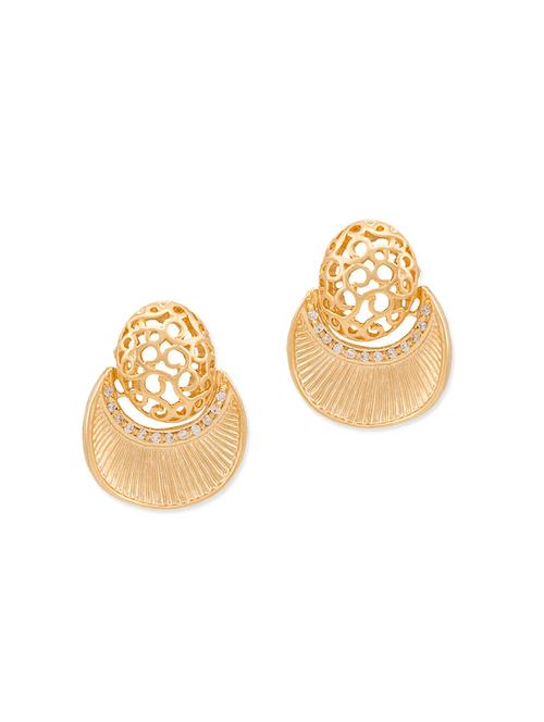 gold brass studs earring - 11195112 - Very Small Image - 1