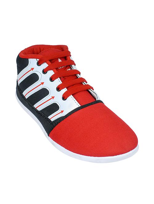 red leatherette sneakers - 11201158 - Very Small Image - 1