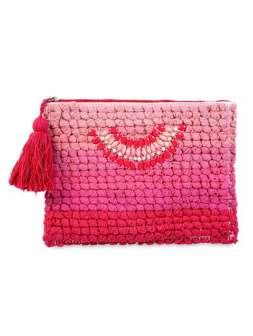 pink embroidered pouch - 1120344 - Very Small Image - 1