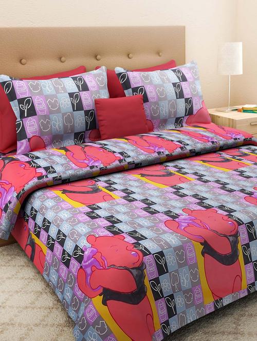 cartoon printed cotton double bedsheet set - 11219811 - Very Small Image - 1