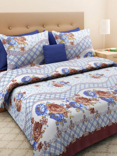 multicolored printed cotton double bedsheet set - 11219817 - Very Small Image - 1
