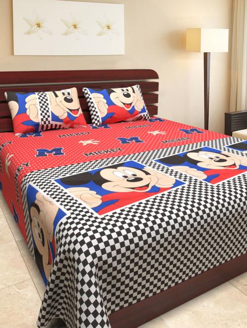 cartoon printed cotton double bedsheet set - 11219891 - Very Small Image - 1