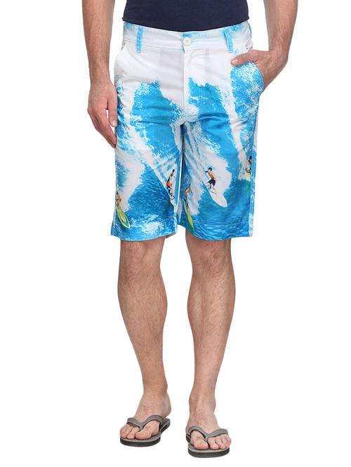 blue colored polyester short - 11219920 - Very Small Image - 1