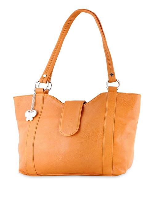 Orange Leatherette Handbag - 1122226 - Very Small Image - 1