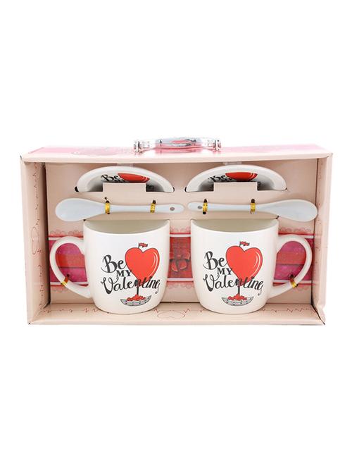 aica designer mug with spoon and lid ceramic coffee cup - 11223027 - Very Small Image - 1