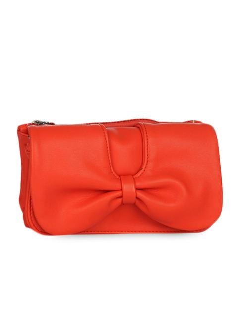 bow attached leatherette clutch bag - 1122422 - Very Small Image - 1