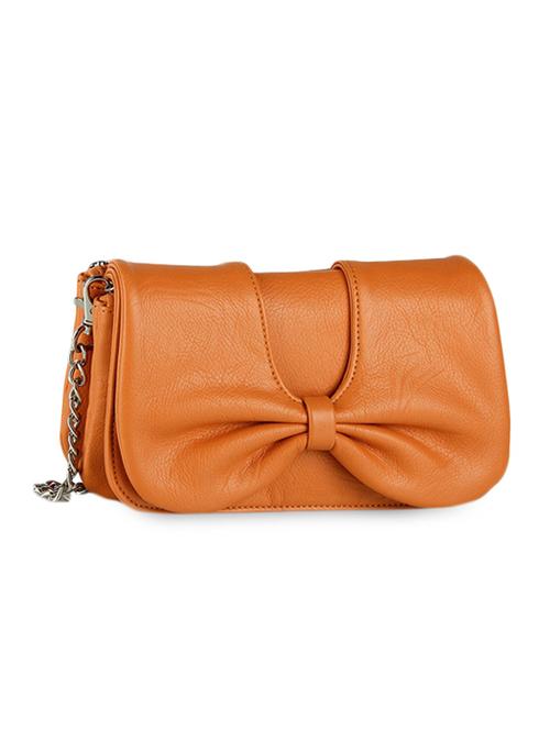 bow attached leatherette clutch bag - 1122423 - Very Small Image - 1