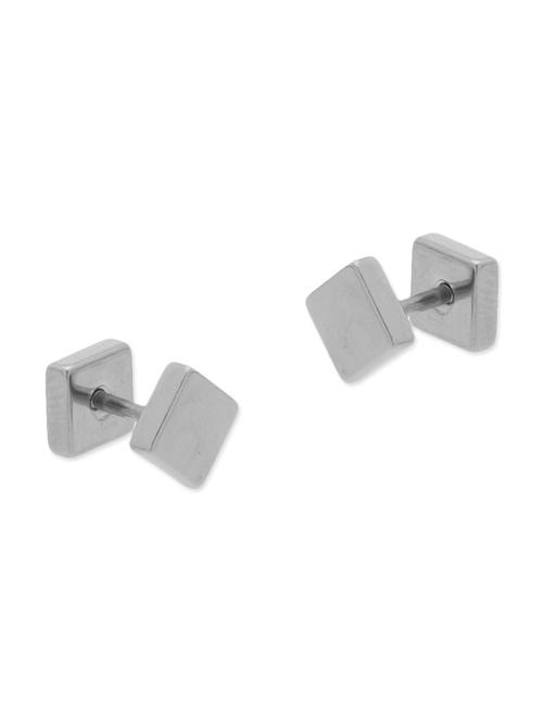 silver metal studs earring - 11227814 - Very Small Image - 1