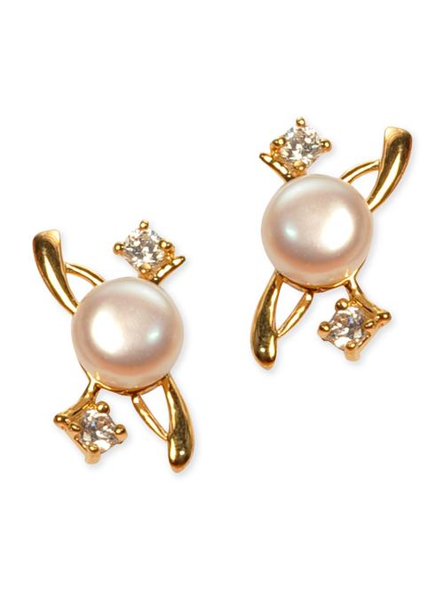 white metal studs earrings - 11232147 - Very Small Image - 1