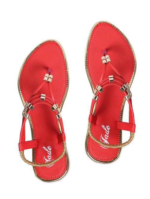 red leatherette sandals - 1123295 - Very Small Image - 1