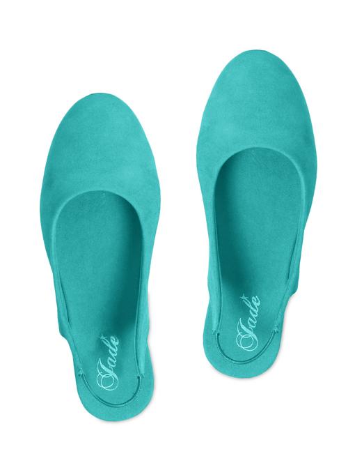 sea green  suede flat sandals - 1123336 - Very Small Image - 1