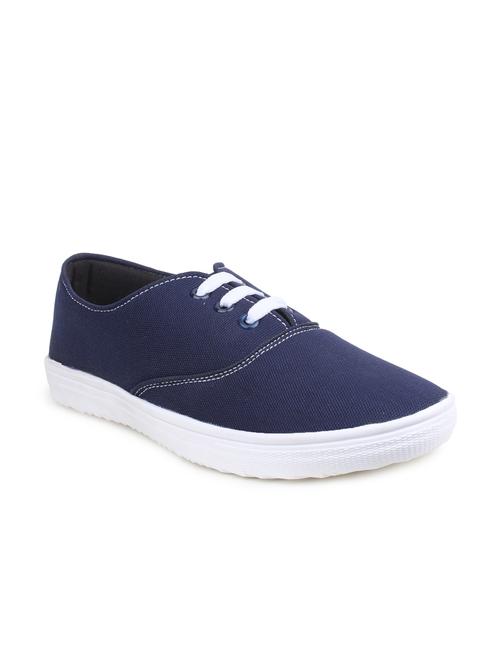 solid blue lace up sneaker - 11235924 - Very Small Image - 1