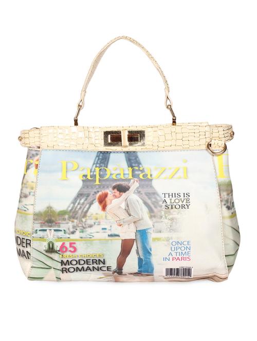 multicoloured printed leatherette handbag - 1123877 - Very Small Image - 1