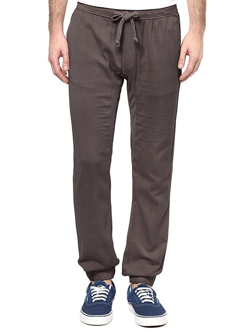 brown cotton joggers - 11240296 - Very Small Image - 1