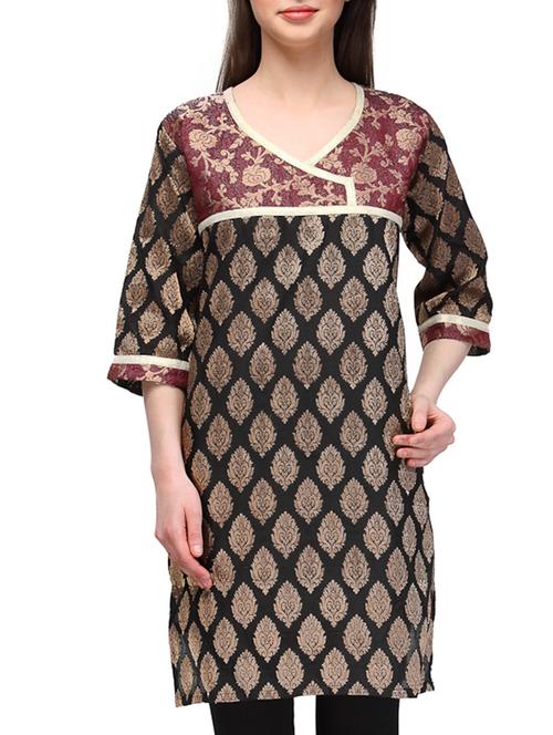 chanderi cotton banarasi frock - 11246062 - Very Small Image - 1