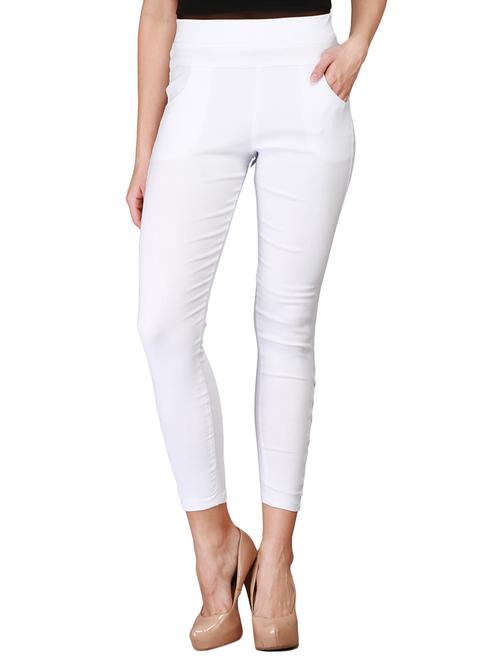 white cotton jeggings - 11249198 - Very Small Image - 1