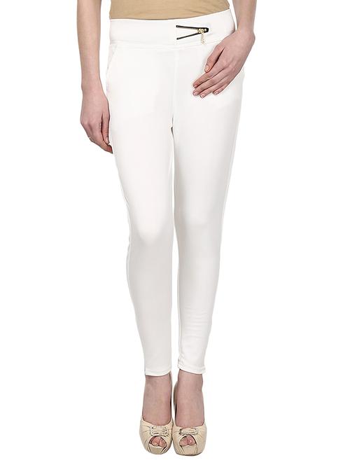 white cotton jeggings - 11249214 - Very Small Image - 1