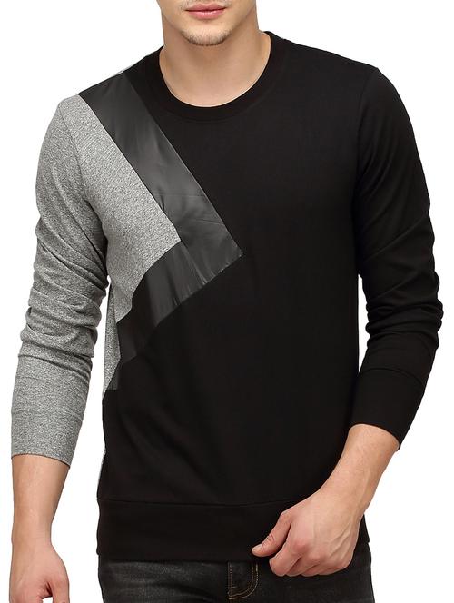 black cotton cut and sew t-shirt - 11251709 - Very Small Image - 1