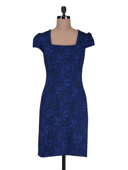 printed square neck bodycon dress - 1125186 - Very Small Image - 1