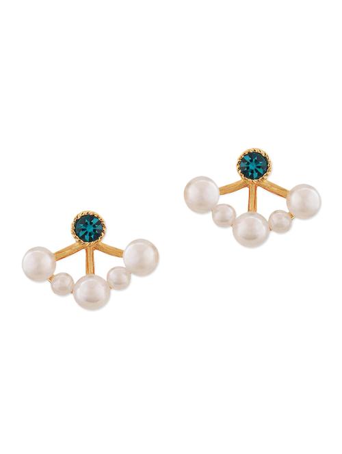 white metal studs earring - 11253733 - Very Small Image - 1