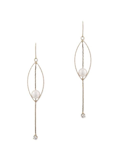 white metal drop earring - 11253980 - Very Small Image - 1