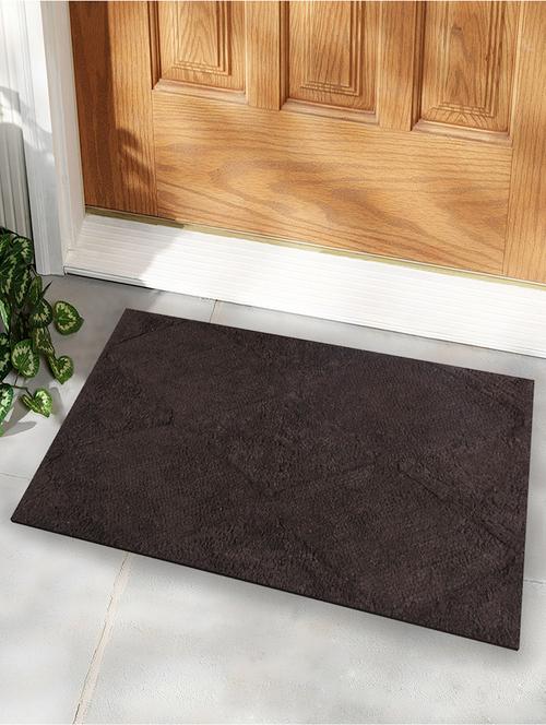 coffee brown rhombus pattern bath rug - 1125905 - Very Small Image - 1