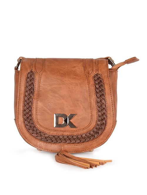 brown leatherette sling bag - 11260409 - Very Small Image - 1