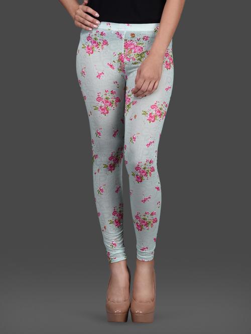 green    poly knit leggings - 1126259 - Very Small Image - 1