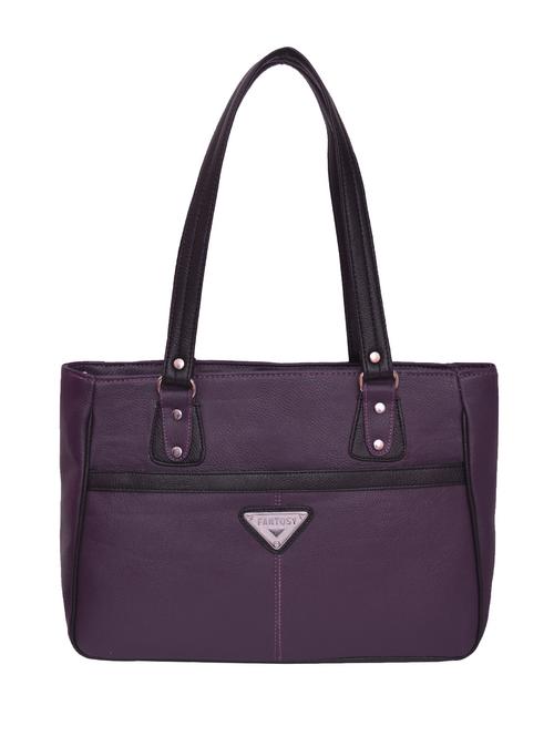 purple leatherette handbag - 11270817 - Very Small Image - 1