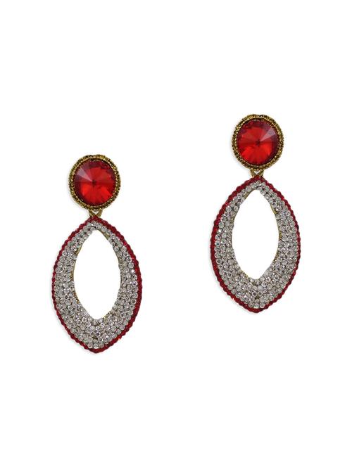 red metal chandellier earring - 11275240 - Very Small Image - 1
