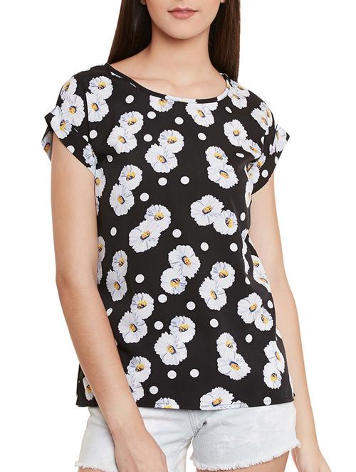 floral cap sleeved top - 11275284 - Very Small Image - 1