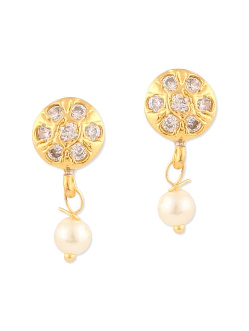 white brass drop earrings - 11275893 - Very Small Image - 1